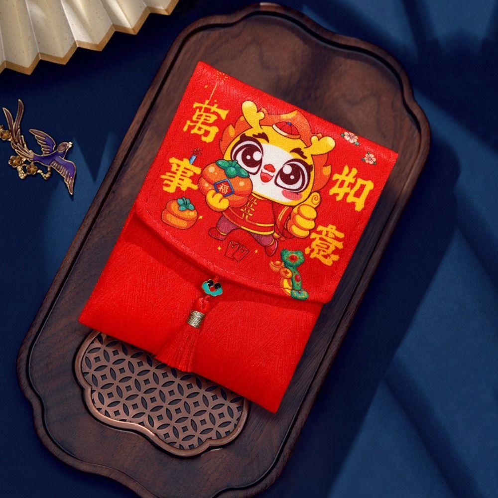 

Lucky Money Wallet Money Packing Bag Coin Purse Dragon Year Mascot Spring Festival Supplies E