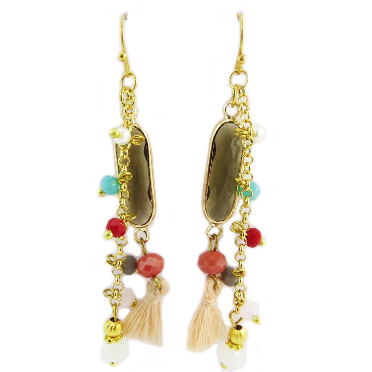 

Les Trésors De Lily [Q5648] - Серьги Craft Cléopatra разноцветное золото - 60x10 мм