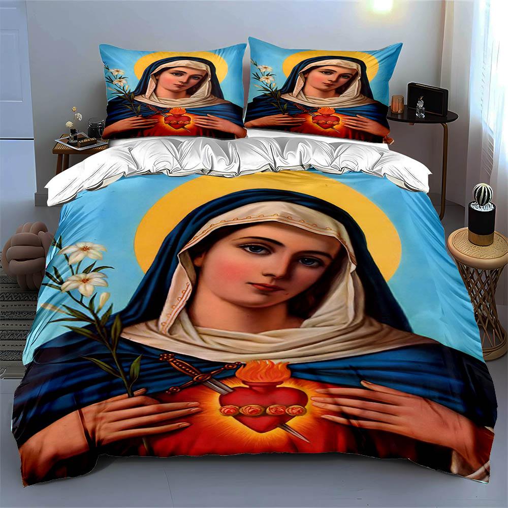 Religious Icon Design. Bedding Duvet Cover Sets Duvet Covers Pillowcases Gifts (1 * Duvet Cover 2 * Pillowcases, Without Duvet Insert)