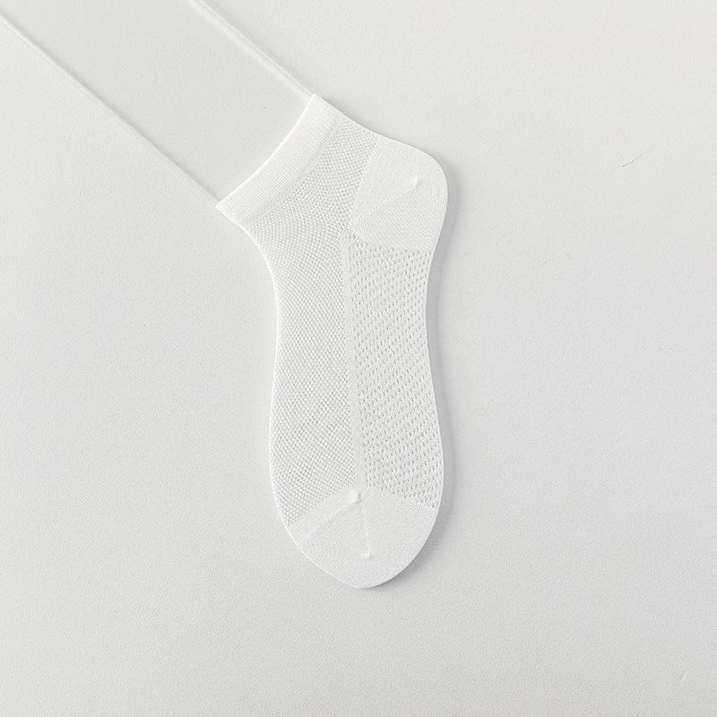 Silk Stockings for Children, Short Style, Odor-resistant, Sweat-absorbent, Antibacterial, Non-slip, for Ladies, White Mid-calf Length