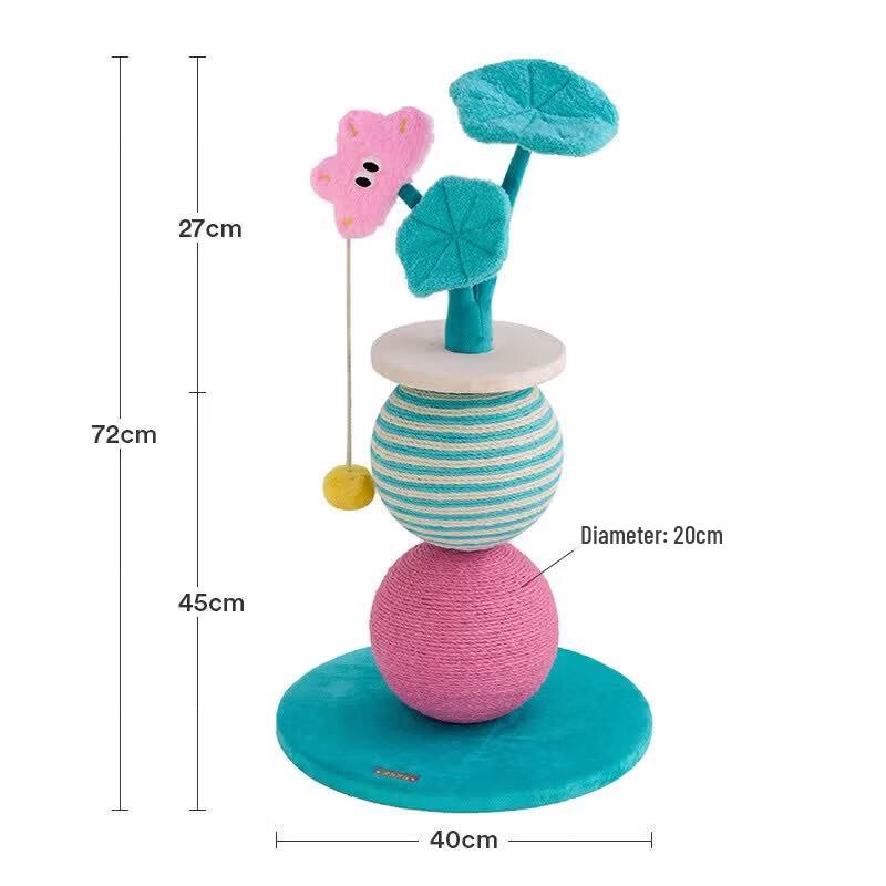 ZEZE Arum Lily Cat Scratching Post & Ball