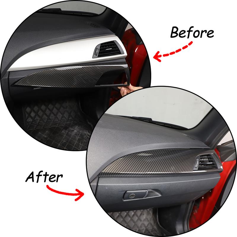 ABS Carbon Fiber Car Dashboard Side Air Outlet Panel Trim Cover For BMW 1 2 Series F20 F21 F22 F23 2012-2017 Interior Accessorie