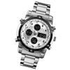SKEMI 1389 Quartz Man Watch Unique Fashion Sport Casual Brand Quartz Clock Double Movement Stainless Steel Strap Waterproof Wrist Watch Relogio Mascul