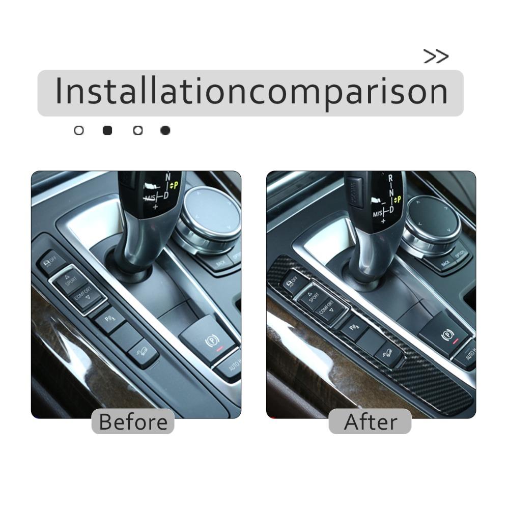 For BMW X5 F15 X6 F16 2014-2018 ABS Carbon Fiber Style Car Center Console Mode Button Frame Cover Trim Car Accessories LHD RHD