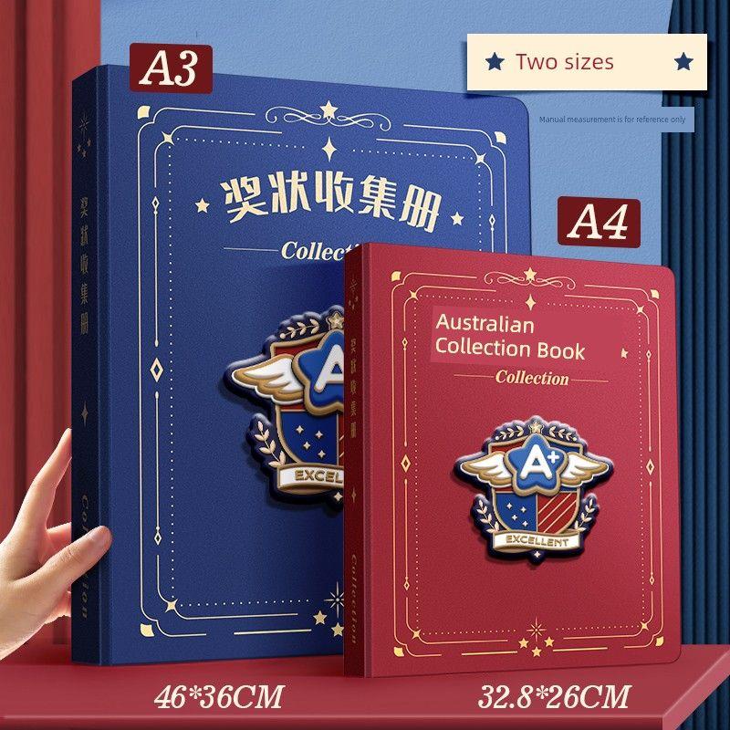 Honor for Boys and Girls A3 Album Storage Fantastic Primary School Student Folder Kids Album Collection Bag Storage Box Brochure Wall Mounted Display