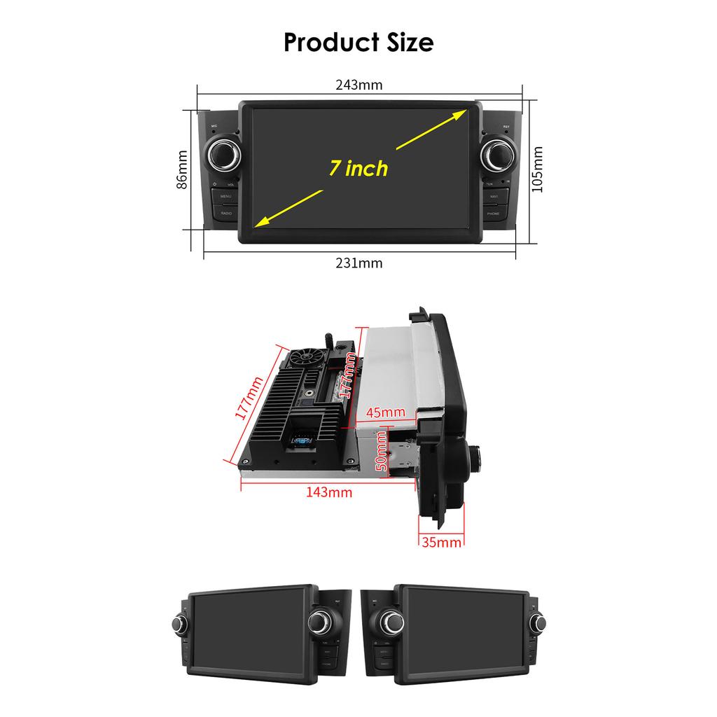 Hizpo Intelligent 7862 2din RDS FM Android Autoradio for Fiat Grande Punto Linea Car Radio Multimedia Video Player GPS Navi Head Unit Carplay 4G WIFI
