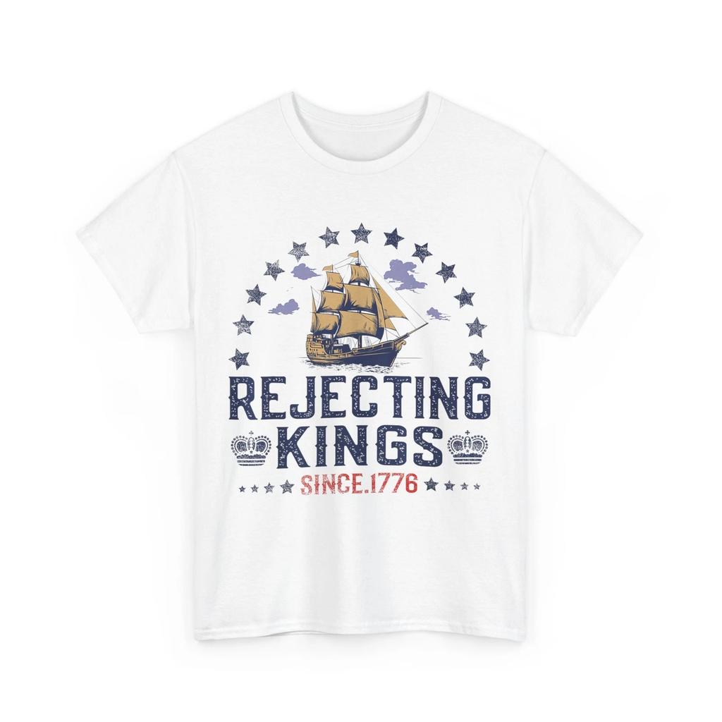 Rejecting Kings Since 1776 Vintage Patriotic No Kings T Shirt