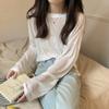 Tshirt For Girls Summer Long Sleeve Lightweight Plain Oversize With Embroidery For Casual Wear