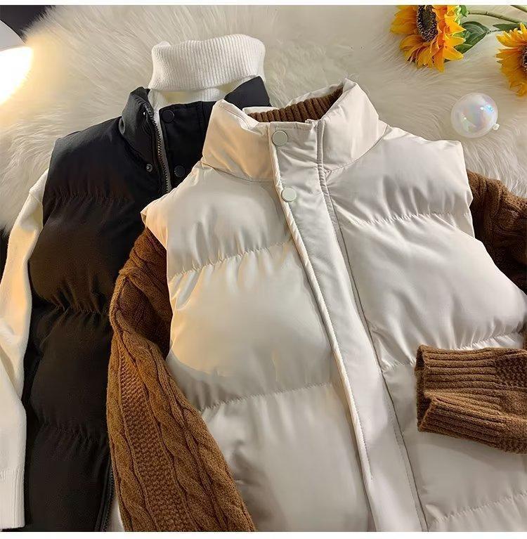 Herren Japanische Retro Stehkragen Baumwollweste - Herbst/Winter Trendige Ärmellose Jacke