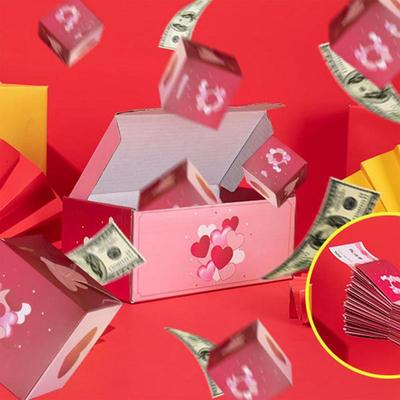 Folding Bounce Gift Box Surprise Jumping Box Bounce Box Explosions Red Envelope Creative Folding Carton Gift Box For Birthday