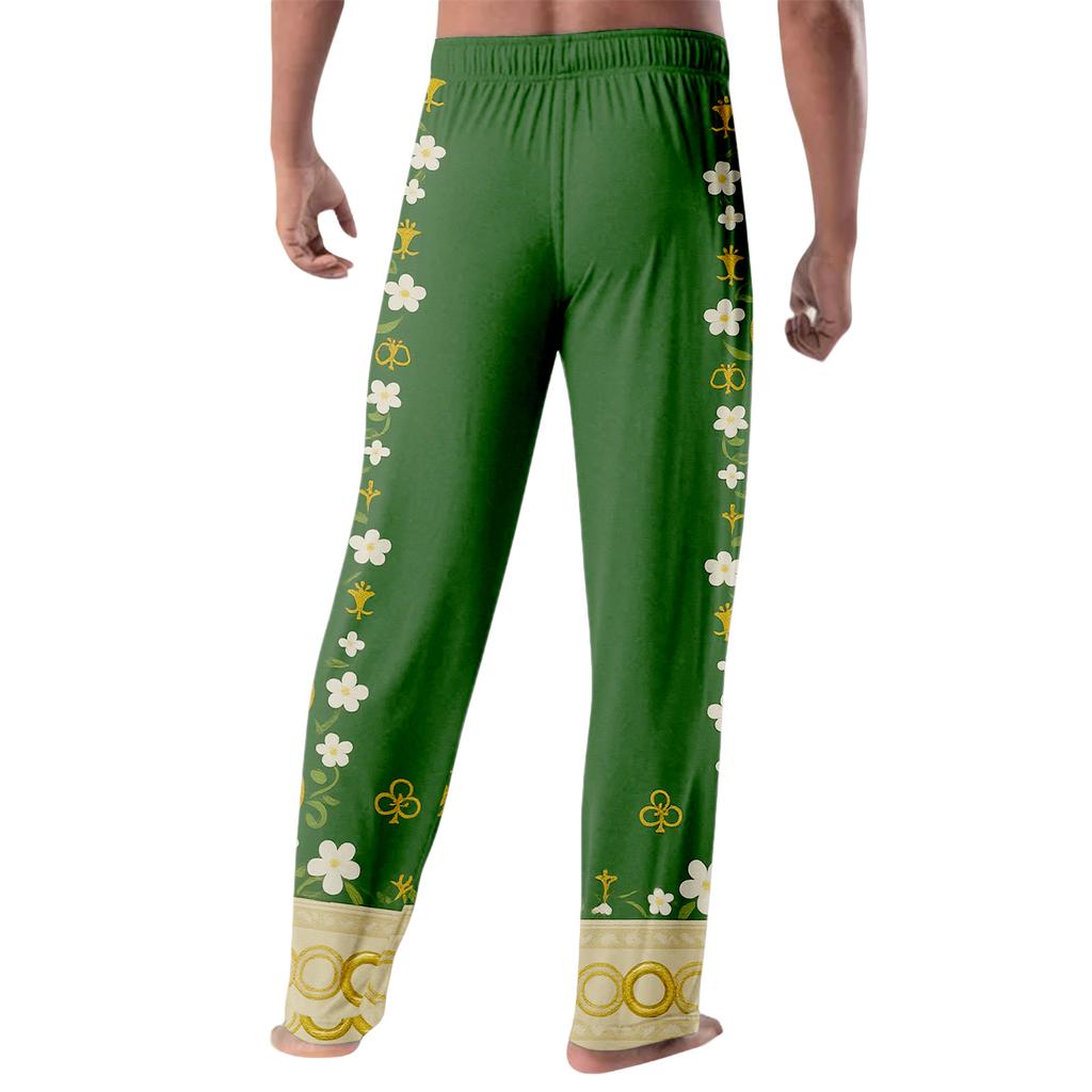 Gestreifte Pyjamahose Nachtwäsche Lässig Kordelzug Elastischer Bund Hose Bequem Gerade Yoga Lockere Hose