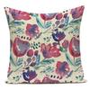 Flower Pattern Decorative Sofa Seat Cushion Cover Fresh Floral Print Pillowcase Home Decor Square Custom Throw Pillows Cover