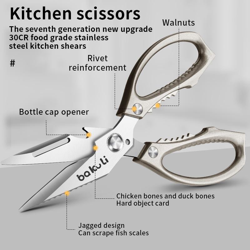 Poultry Shears Heavy Duty Kitchen Scissors Japanese High-Carbon Steel Culinary Shears for Chicken Meat Seafood Bone Cutting5