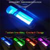 Left Side Car Seat Crevice Gap Storage Box Cup Holder 2 USB Colorful LED Light