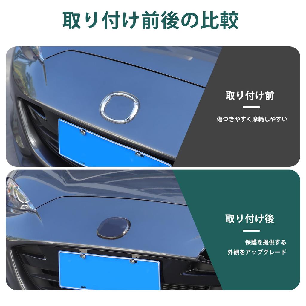 Hcilloend Neue Mazda Roadster ND Serie 2016-2024 Emblemabdeckung, Emblem-Schild, Abzeichenabdeckung, ABS,