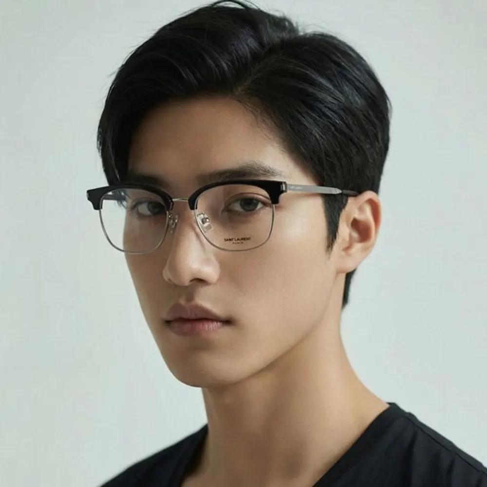 

Yves Saint Laurent Eyeglass Frames SL649F 001 Cha Eun-woo Glasses Half-rim
