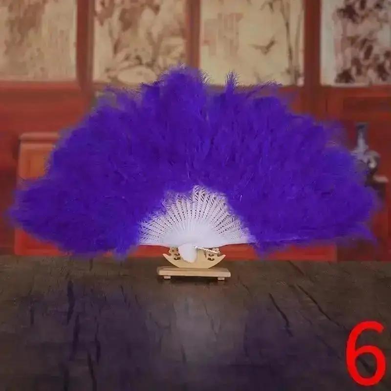 

Мягкий пушистый женский бурлеск свадебный костюм для рук карнавальный костюм танцевальный веер из перьев Abanicos De Mano веера для рук 6