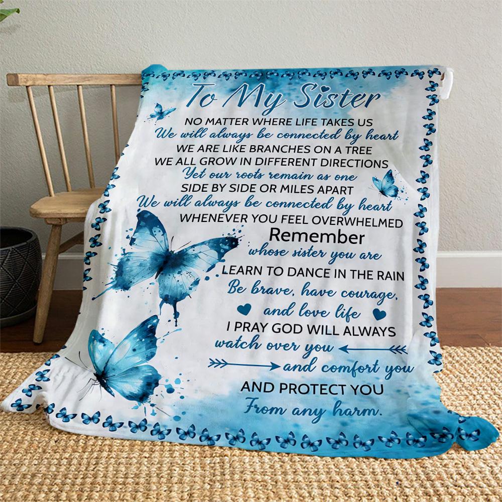 Sister Connected Outdoor Flannel Blankets, Outdoor Travel, Home Blankets, Fan Gifts,Suitable for All Seasons, Christmas Gifts. R1127053