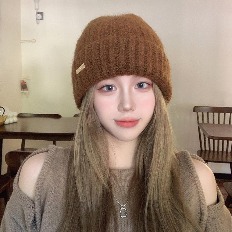 Ear Protection Warm and Cold Proof Knitted Hat  Large Head Circumference  Face Showing Small Wool Blended Japanese Cold Hat for Men
