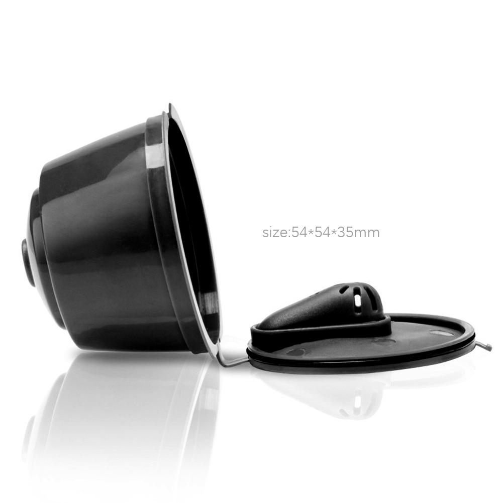 Coffee Capsules Filter Cup Refillable Coffee Dripper Tea Baskets (Black)