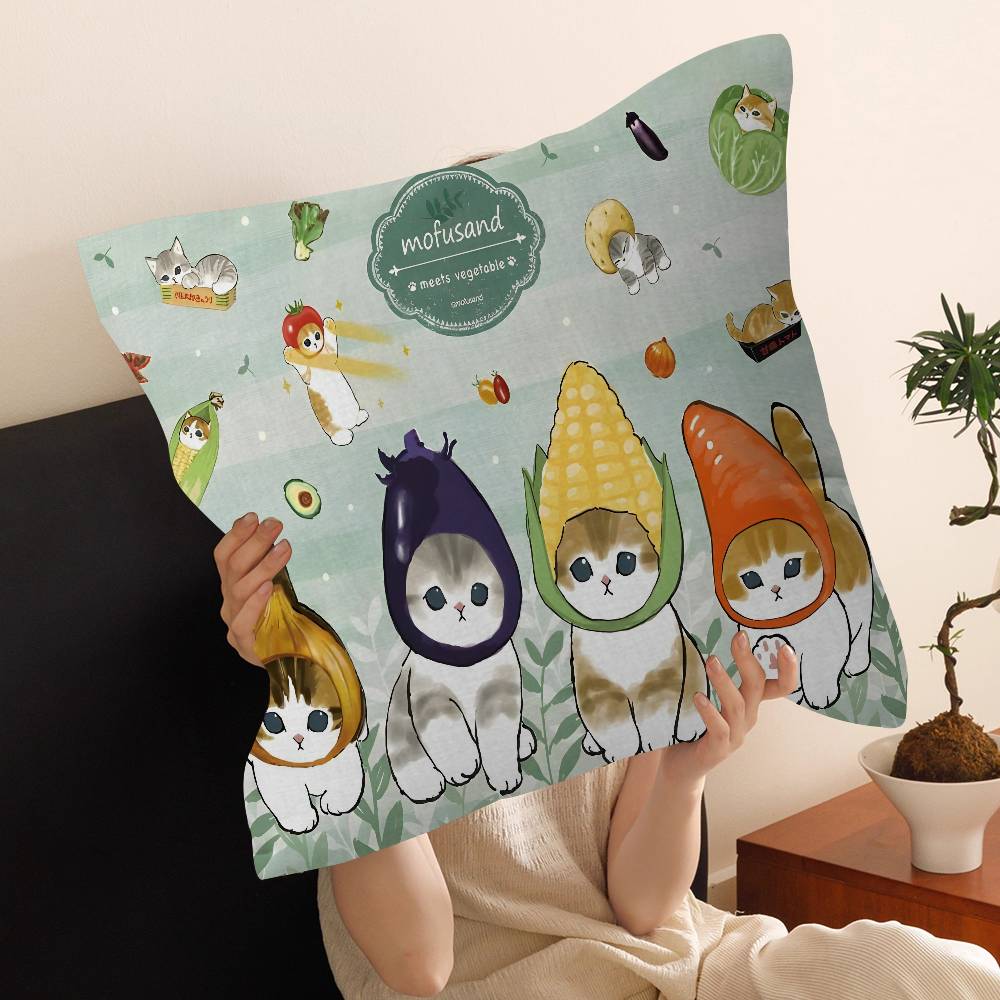 Fashion Luxury Cute Mofusand Cat Cushion Cover Pillow Cover Decor Pillowcase Printed Cushion Case For Couch