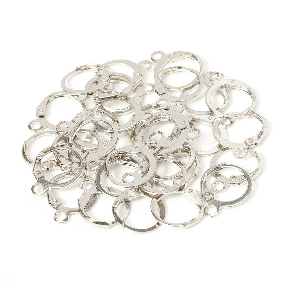 50pcs Earring Hook French Earrings Earwire Fitting 13x15mm Ear Setting Base Accessories for Craft Jewelry Making Components DIY
