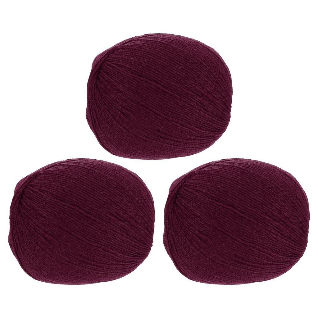 100% Wollgarn 4-fädiges Wollvlies Luxuriöses und weiches Garn Handgefärbtes Garn zum Handstricken Häkeln, 3,52 OZ, 306 Yard 3 Knäuel