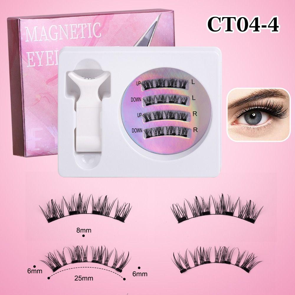 Makeup Glue Free False Eyelashes L Curl Faux Mink Lashes Cat Eye Fake Lashes  Eyelash Extension