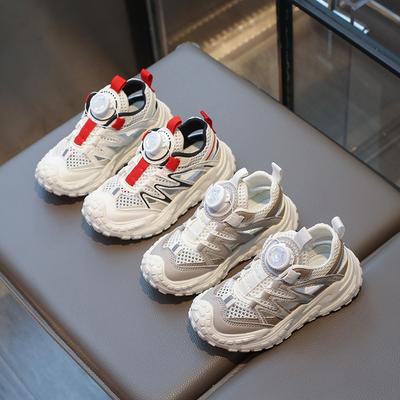 2024 Neue Kindersandalen Mesh-Patchwork Sportschuhe für Kinder Mädchen Schule Mode Causal Jungen Ausschnitte Sandalen Weich Rutschfest