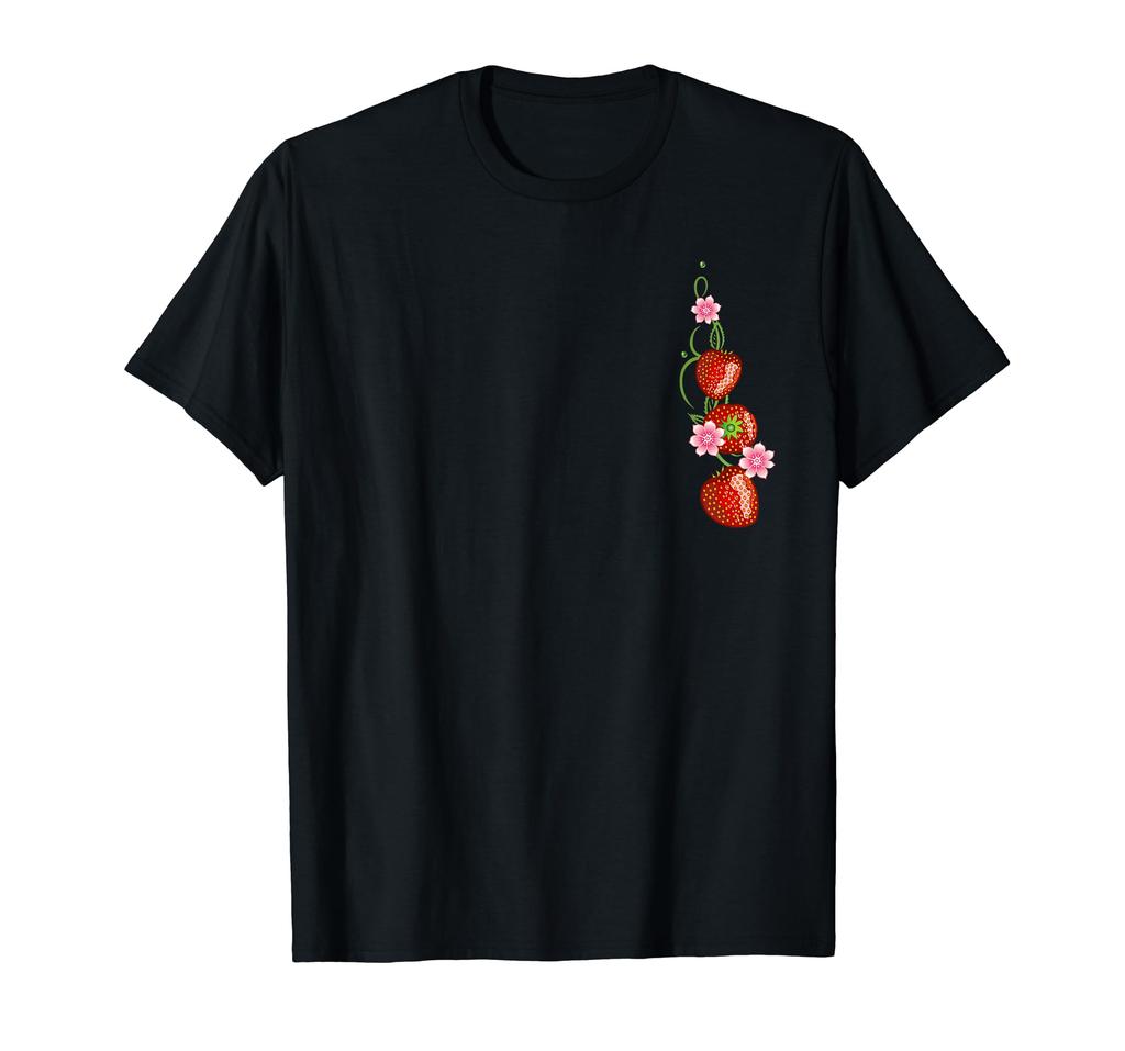 Strawberry Summer Outfit Trendy Strawberry and Flower T-Shirt