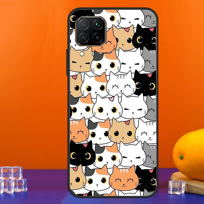 Cute Cat Pattern Kitten For Huawei Nova 7i 8i 11i 12i 12s 9 10 SE Y91 Y90 Y60 Y70 Y72 Y61 P30 P40 Lite P60 Pro Case
