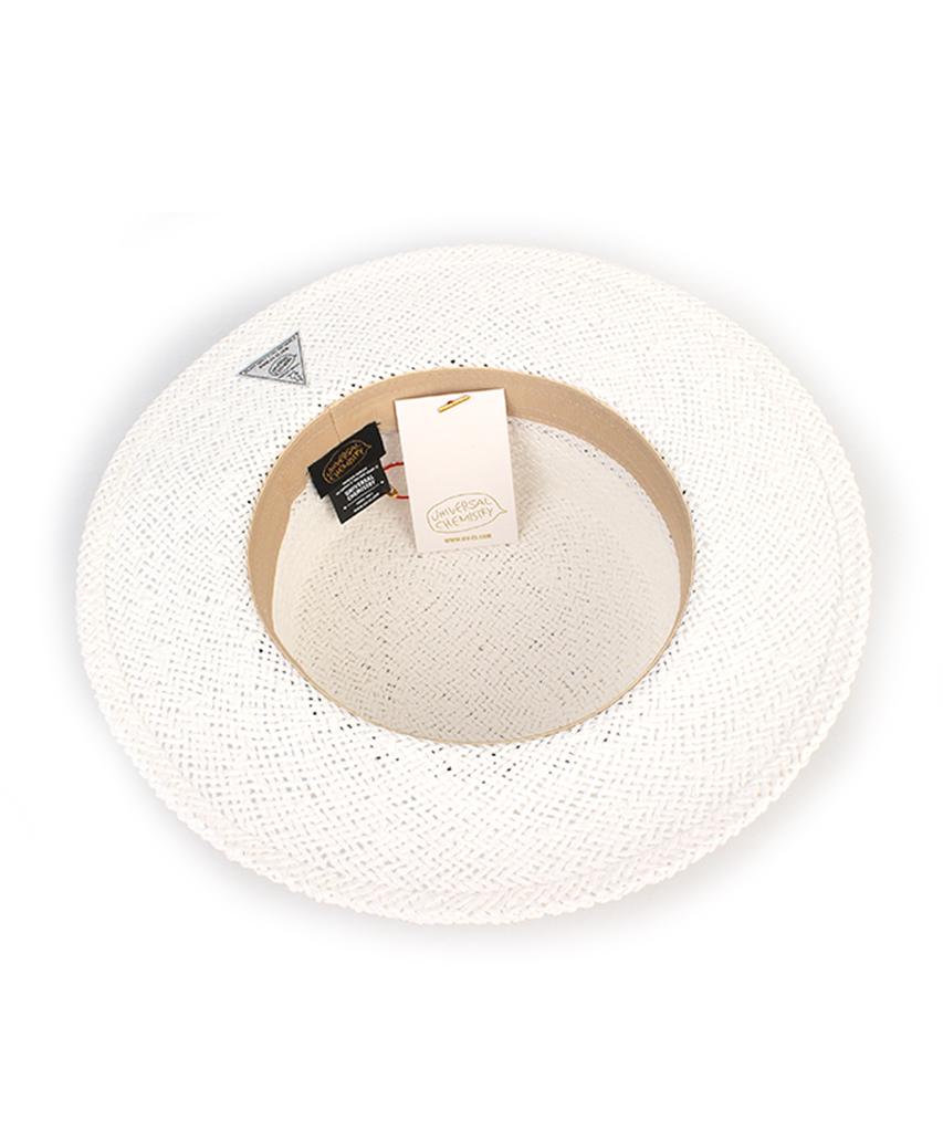 Stripe Line White Panama Hat