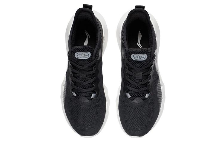 Li Ning Fabric Cushioning Slip Resistant Abrasion Resistant Low Top Casual Shoes Women's Black AGLS024-5