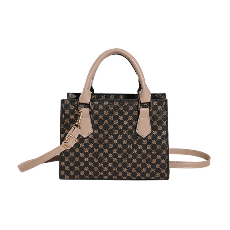 Fashionable Vintage Quilted Pu Leather Handheld Bag For Women Winter Street Style