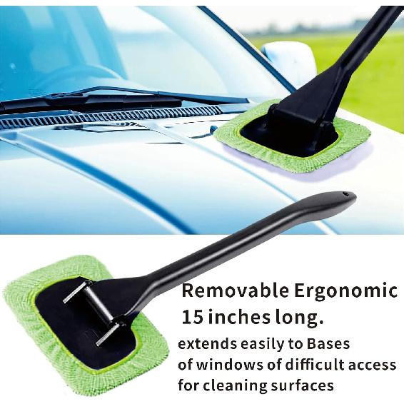 8 szt. Narzędzie do czyszczenia szyby samochodowej, Środek do czyszczenia szyby z 5 małymi ściereczkami z mikrofibry, które można prać/ponownie używać, Narzędzie do czyszczenia okien, Do samochodu