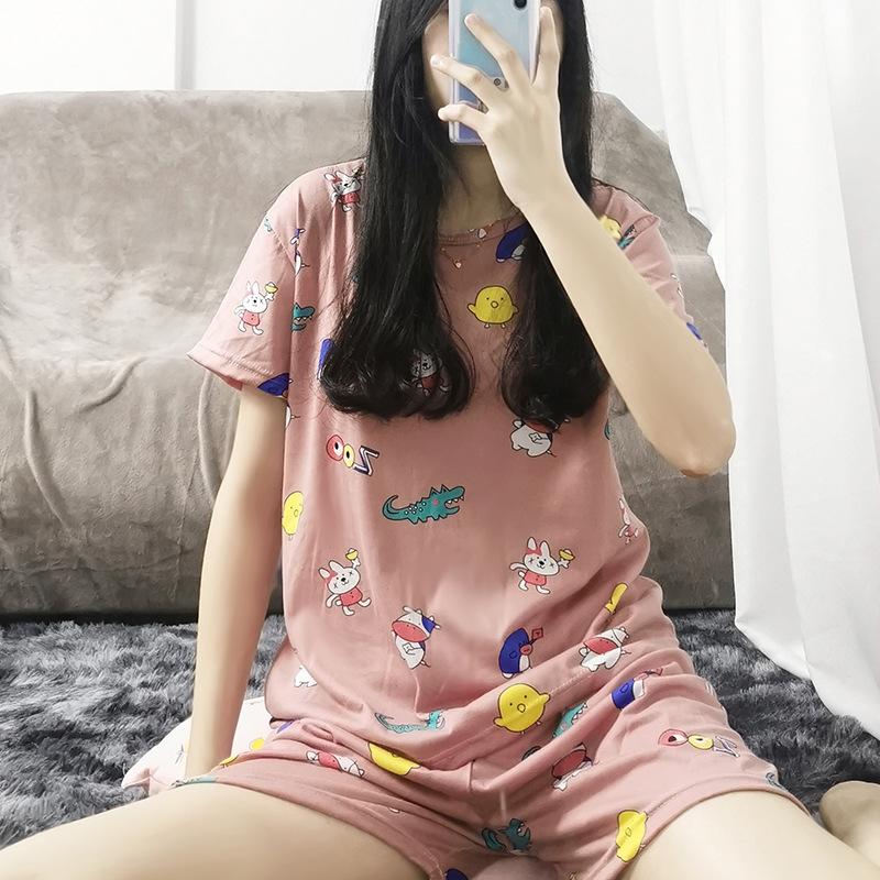 Women's Pajama Set Pajamas Short Sleeve Top Shorts 2pcs/set