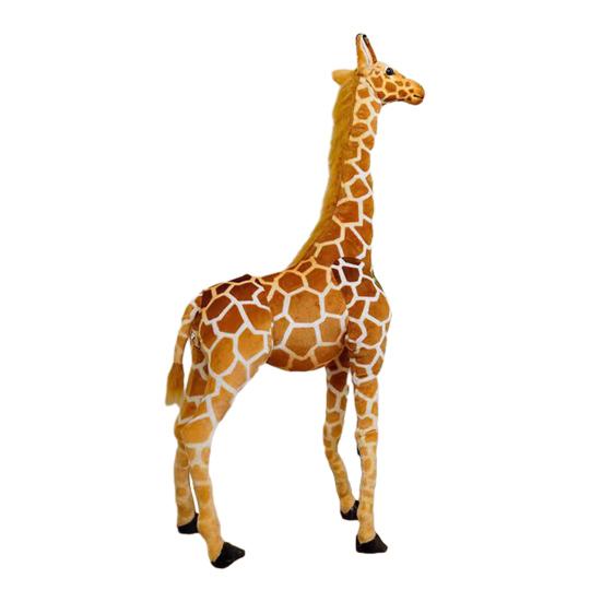 Large Lifelike Giraffe Plush Doll 100/120/140cm Soft Stuffed Animal for Kids Skin-Friendly Giraffe Pillow Home Decor Photography Prop