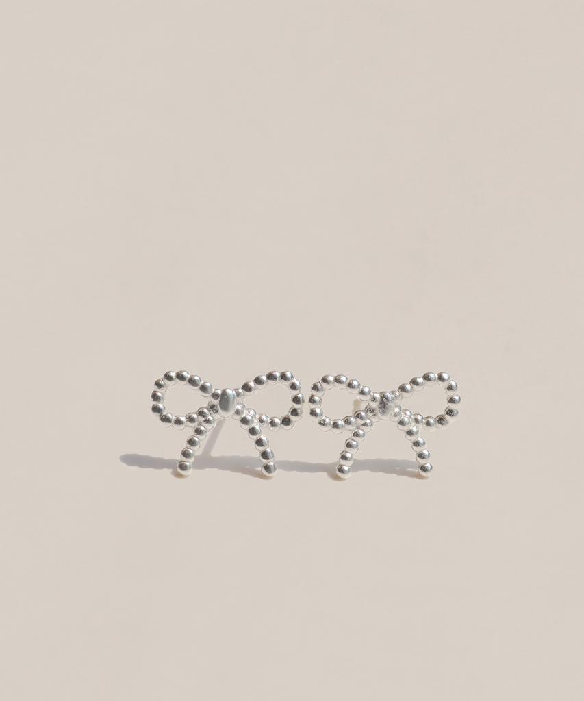 47Bag 925 Silver Ribbon Silver Earrings Hola