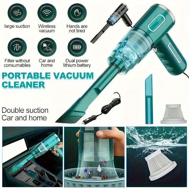 Portable 12V Car Vacuum Cleaner with Flat-billed Bird Nozzle