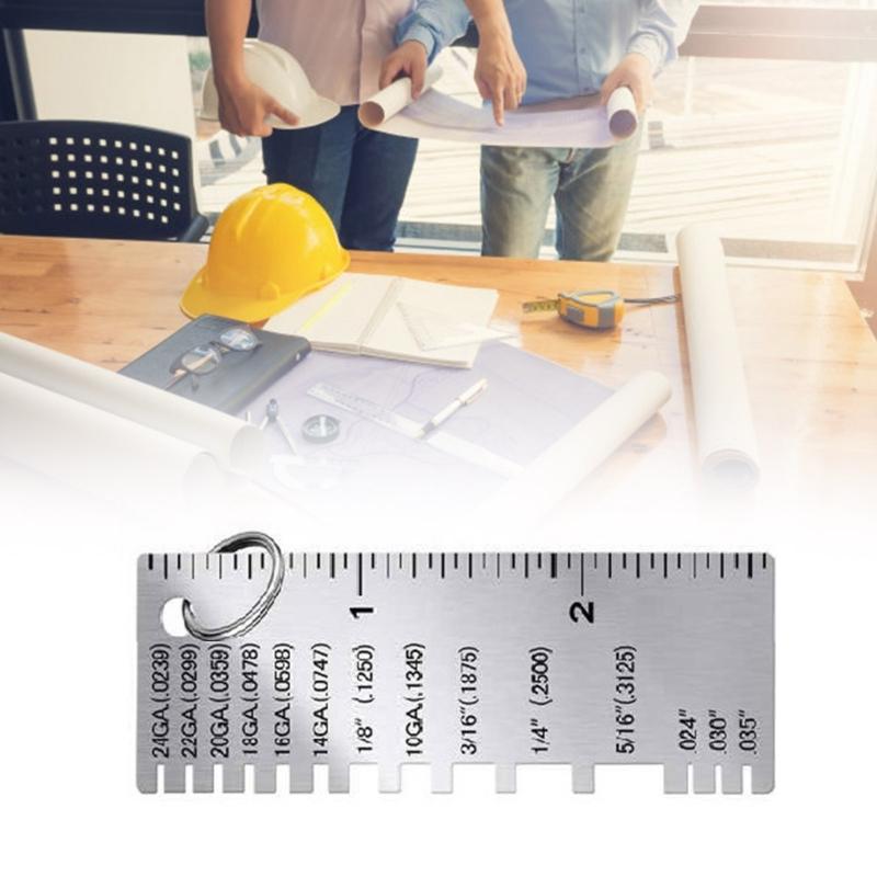 Portable Wire Gauge Wire Thickness Measuring Ruler Tool Double Sided Scaled Wire Gauge