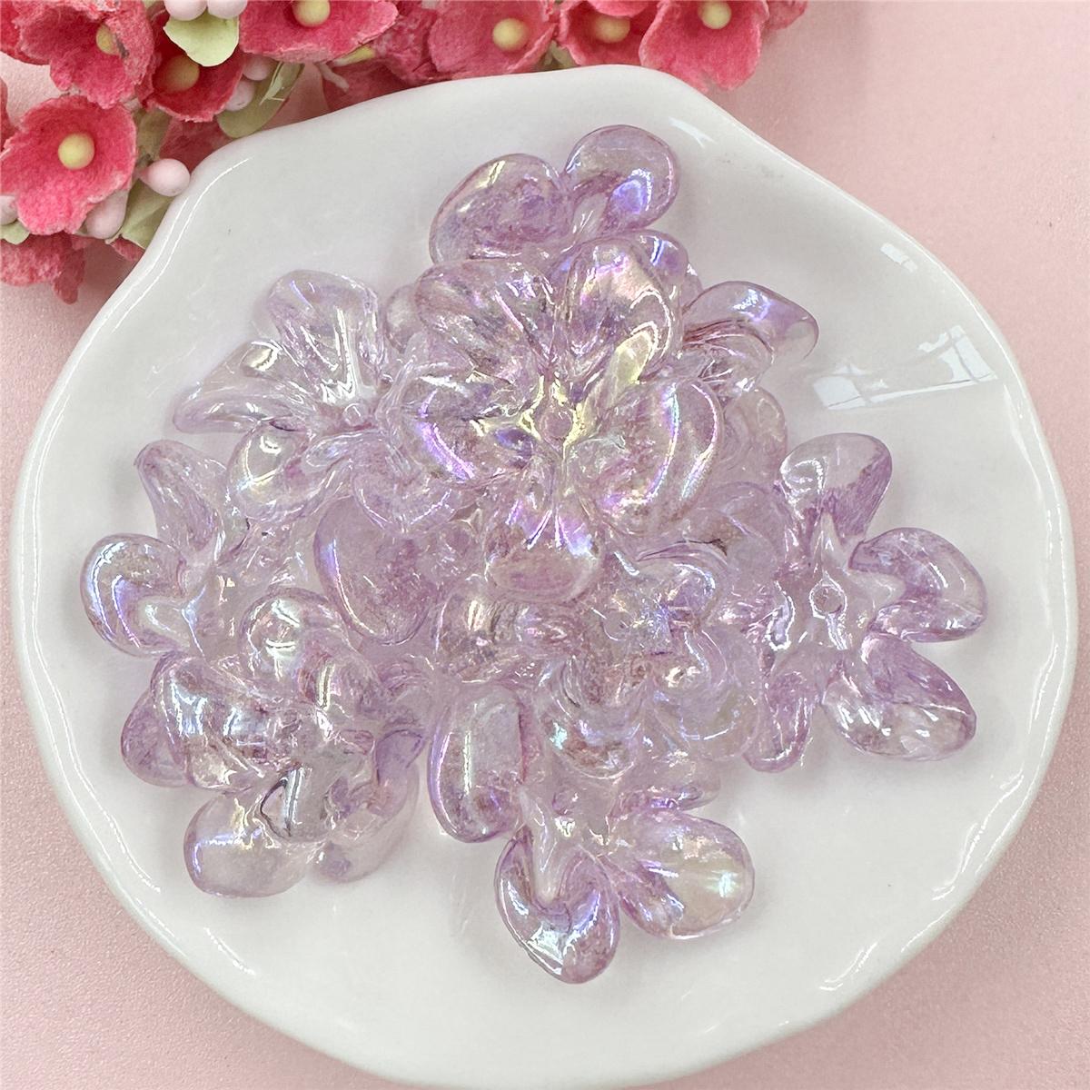 

Акриловый материал, чехол для телефона ручной работы, сделай сам, цветочные бусины, аксессуары для волос 22,5*23,5 мм, цепочка для мобильного телефона, аксессуары ручной работы, 10 шт.