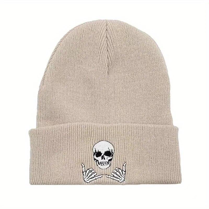 Winter Hat Unisex Knitted Hat Fashion Pullover Hat Casual Sports Warm Thick Winter Cap Stretch Women Cap White Black Hat Unisex