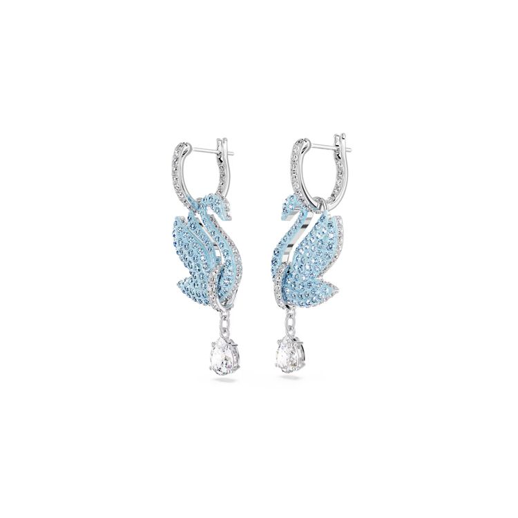 Swarovski Ikoniczne Kolczyki Łezka Łabędzia Kolczyki Unisex Niebieskie 5660593