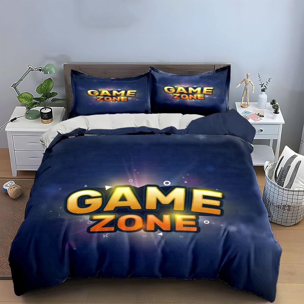 Game Zone Decor Bedding Set Multiple Sizes Kid'S And Adults' Bedroom Exquisite 3Pc Bedding Set, Gift