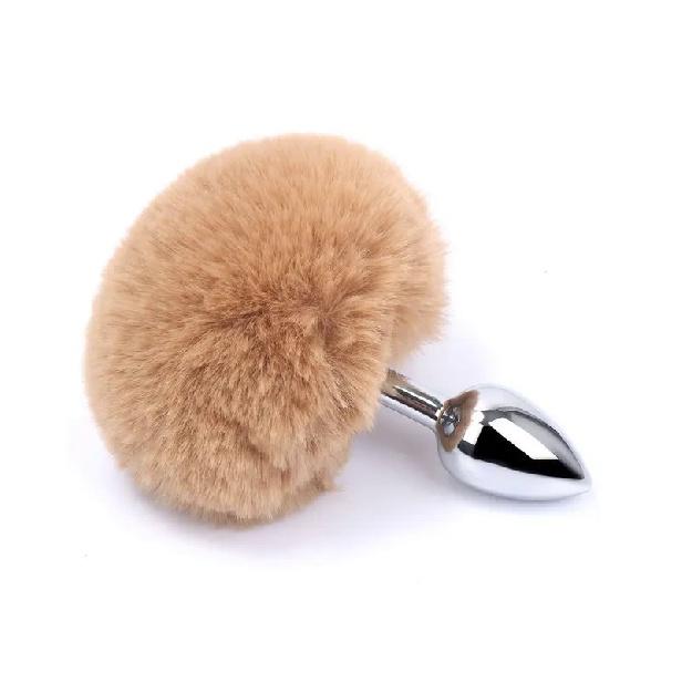 Detachable Anal Plug Real Bunny Tail Smooth Touch Metal Butt Plug Tail Erotic BDSM Sex Toys for Woman Couples Adult Games