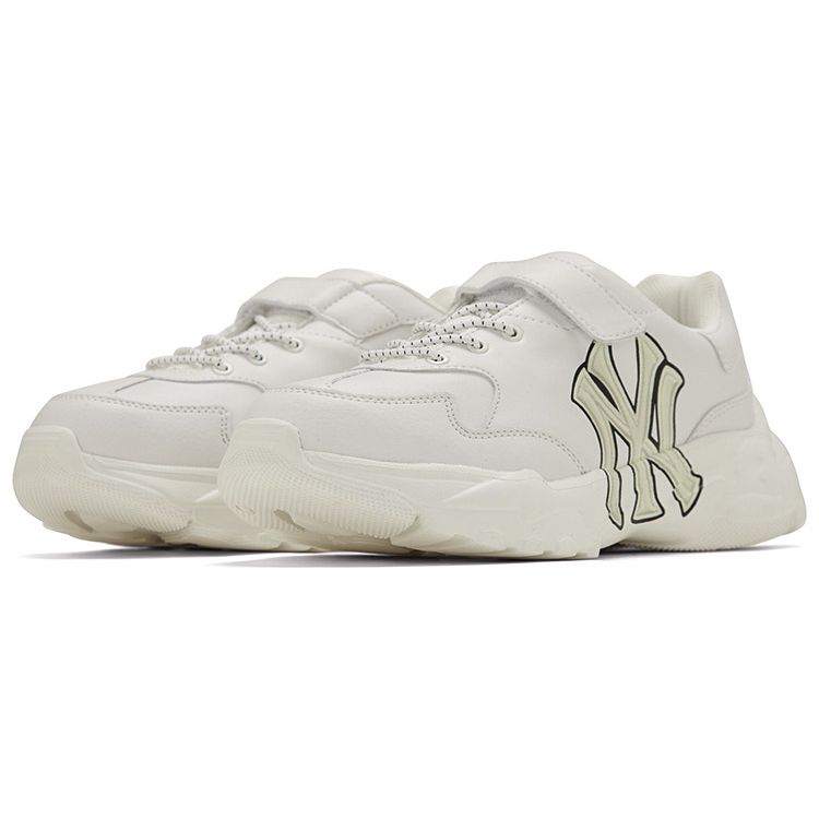 MLB Big Ball Chunky Classic Velcro Low Top Kids Casual Shoes Kids sneaker White 7ASHJA23N-50WHS