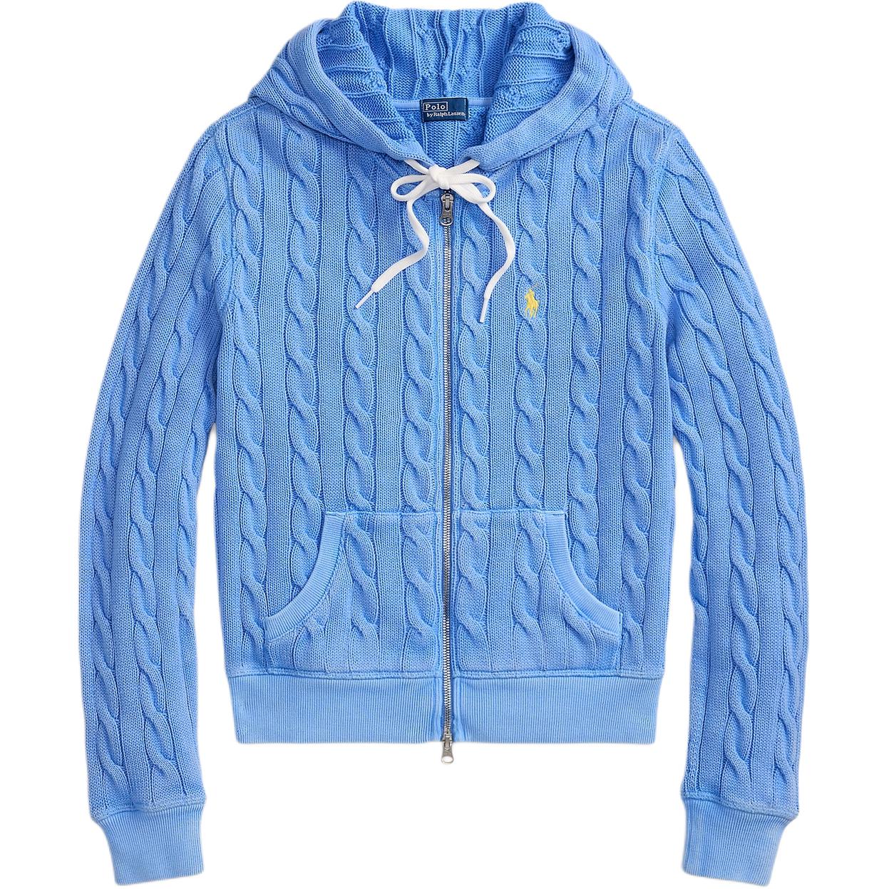 

Женский свитер Polo Ralph Lauren FW25 свободного кроя, вязаный кабельным узором, хлопковый, с капюшоном, с длинным рукавом WMPOKNINFB20843-430 S