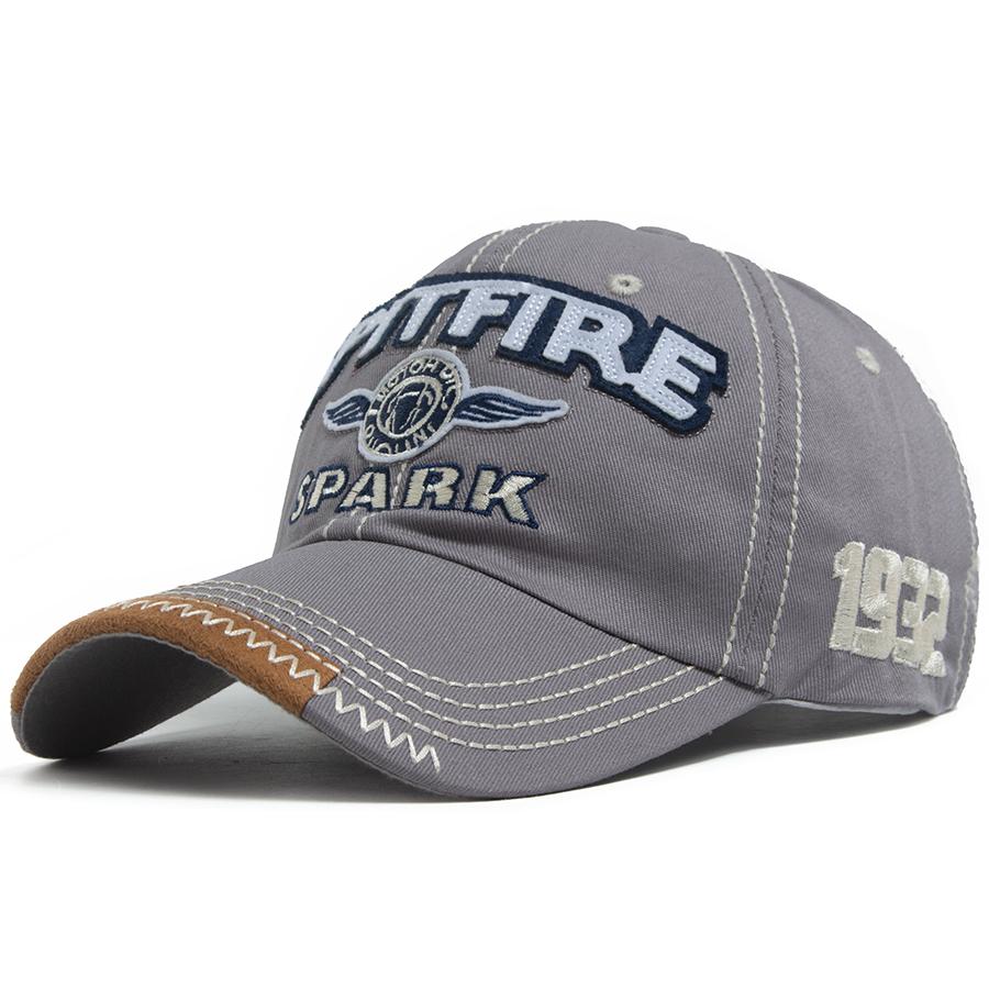 Retro SPITFIRE Embroidery Baseball Cap Sports Men Women Vintage Distressed Trucker Hat Sun Visor Snapback Contrast Stitching