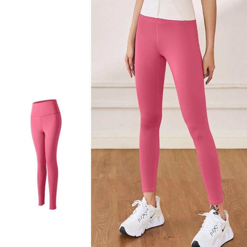 

New summer yoga trousers for women nude sports fitness high waisted buttocks tummy control slimming yoga pants female XXXL