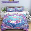 Mermaid Axolotl Underwater Fantasy Print 3Pcs Bedding Setduvet Cover With 2 Bedropillowcase Home Birthday Gift